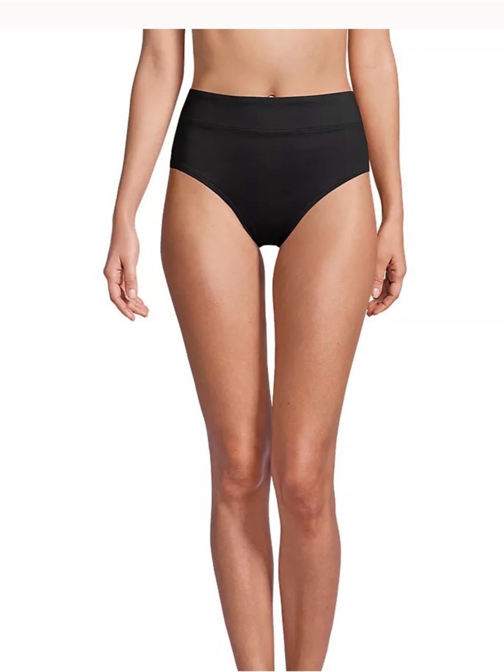 Lands' End High-Waist Bikini Bottoms in Black